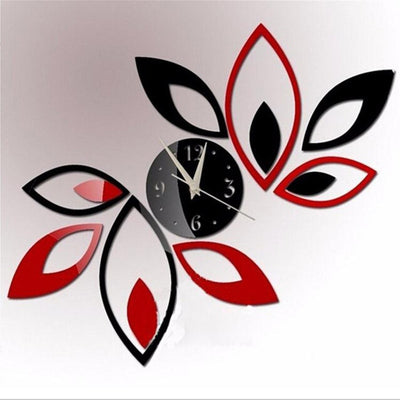 Acrylic Modern Leafs Wall Clock