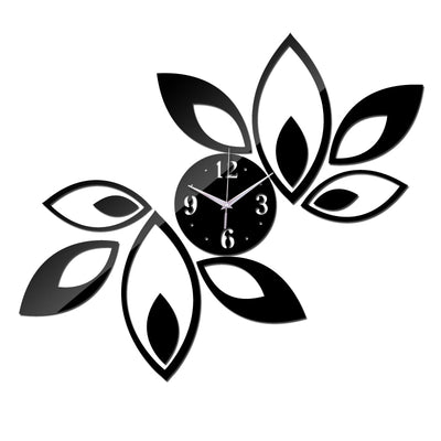 Acrylic Modern Leafs Wall Clock