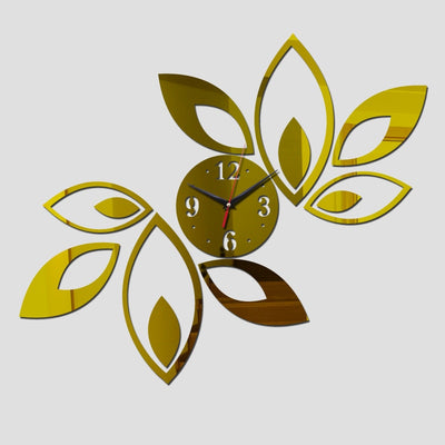 Acrylic Modern Leafs Wall Clock