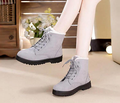 Boots ankle warm fur plush Insole for Women