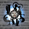 Wall Clock Vinyl Record Cats
