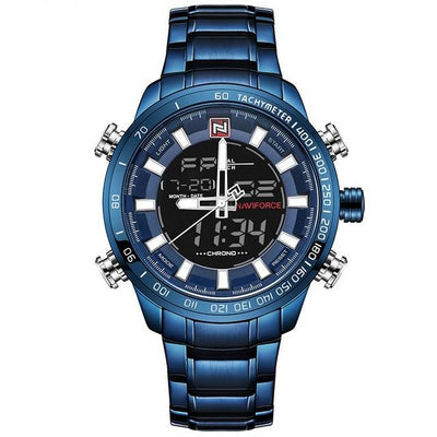 Watch Men LED Analog Digital Stainless