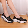 White Black Color Wedge Sneakers