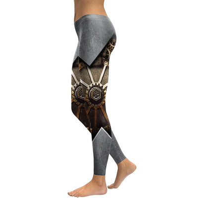Leggings Steampunk Series Design Bigger Mechanical Gear