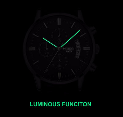 Watch for Men Gold Full Steel Chronograph Waterproof Top Brand Luxury