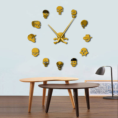 Skull Head Acrylic Wall Clock