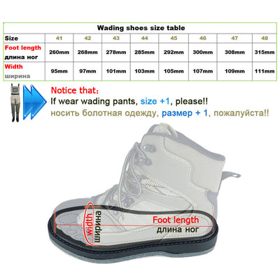 Wading Shoes for Fishing Sneakers Hunting Water Waders Rock No-slip