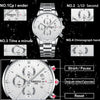 Watch for Men Gold Full Steel Chronograph Waterproof Top Brand Luxury