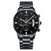 Watch for Men Gold Full Steel Chronograph Waterproof Top Brand Luxury