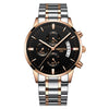 Watch for Men Gold Full Steel Chronograph Waterproof Top Brand Luxury