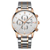 Watch for Men Gold Full Steel Chronograph Waterproof Top Brand Luxury