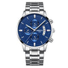 Watch for Men Gold Full Steel Chronograph Waterproof Top Brand Luxury