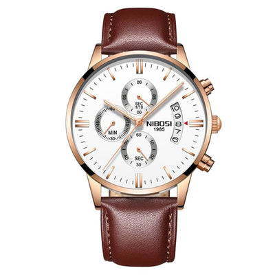 Watch for Men Gold Full Steel Chronograph Waterproof Top Brand Luxury