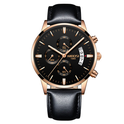 Watch for Men Gold Full Steel Chronograph Waterproof Top Brand Luxury