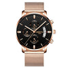 Watch for Men Gold Full Steel Chronograph Waterproof Top Brand Luxury