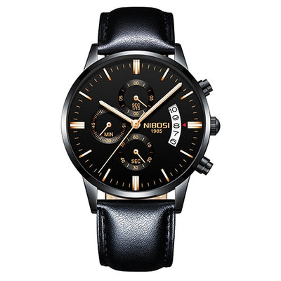Watch for Men Gold Full Steel Chronograph Waterproof Top Brand Luxury
