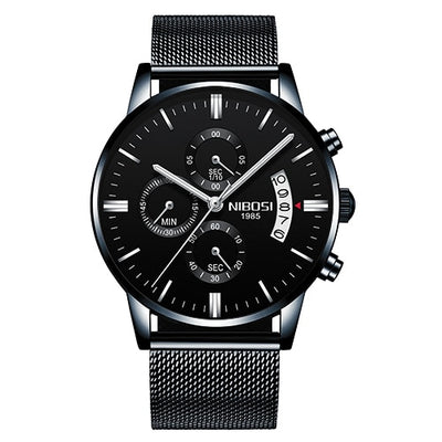 Watch for Men Gold Full Steel Chronograph Waterproof Top Brand Luxury