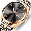 Watch for Men Stainless Steel Chronograph Waterproof Fashion