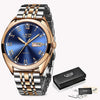 Watch for Men Stainless Steel Chronograph Waterproof Fashion
