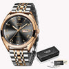 Watch for Men Stainless Steel Chronograph Waterproof Fashion