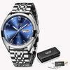 Watch for Men Stainless Steel Chronograph Waterproof Fashion