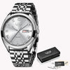 Watch for Men Stainless Steel Chronograph Waterproof Fashion