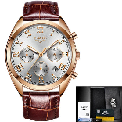 Watch for Men Stainless Steel Chronograph Waterproof Fashion