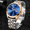 Watch for Men Stainless Steel Chronograph Waterproof Fashion