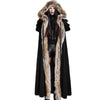 Hooded Coat Gothic Winter Faux fur Women's Long Free Size