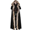 Hooded Coat Gothic Winter Faux fur Women's Long Free Size