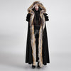 Hooded Coat Gothic Winter Faux fur Women's Long Free Size