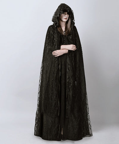 Hooded Coat Gothic Winter Faux fur Women's Long Free Size