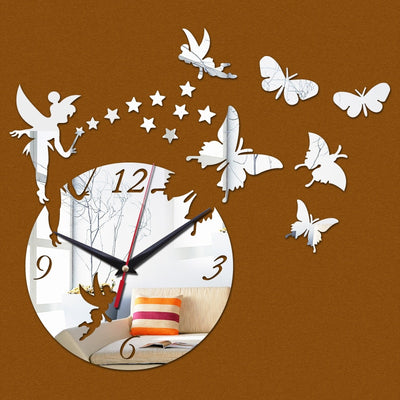 Acrylic Butterfly Sticker Wall Clock