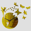 Acrylic Butterfly Sticker Wall Clock