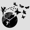 Acrylic Butterfly Sticker Wall Clock