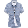 Shirts Men Cotton Short Sleeved