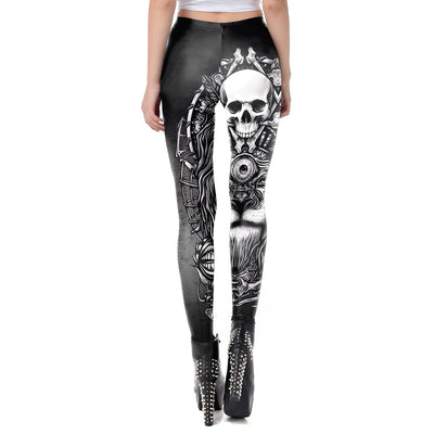 Skull Leggings New Design Gothic Style Lion