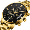 Watch for Men Gold Stainless Steel Brand Luxury