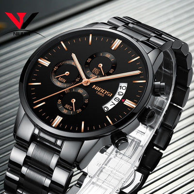 Watch for Men Gold Stainless Steel Brand Luxury