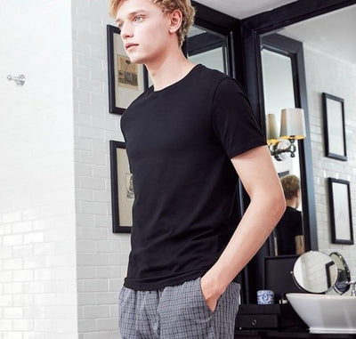 T-Shirt for Men Solid Colors Cotton