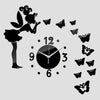 Acrylic Wall Clock Girl and Butterfly