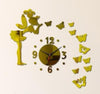 Acrylic Wall Clock Girl and Butterfly