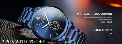Watch for Men Gold Stainless Steel Brand Luxury