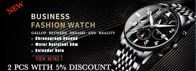 Watch for Men Gold Stainless Steel Brand Luxury