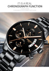 Watch for Men Gold Stainless Steel Brand Luxury