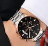 Watch for Men Gold Stainless Steel Brand Luxury